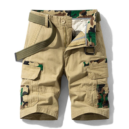 New Summer Men Cargo Camouflage Shorts Mens Cotton Beach Multi Pocket Shorts Man Spring Casual Joggers Shorts Male Dropshipping