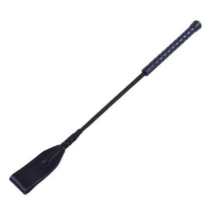 High Quality Black Faux Leather Horse Whip Hand Made Halter Braided Riding Racing Equipment