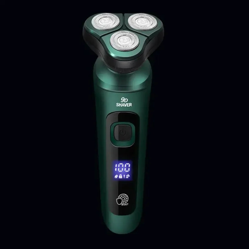 New Electric Shaver LED Digital Display Three-head Floating Razor USB Rechargeable Washing Multi-function Beard Knife