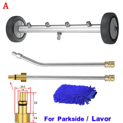 Undercarriage Cleaner Water Broom Car Chassis Wash For Karcher/Parkside/Black Decker Wash The Bottom Of The Car Washer Nozzles