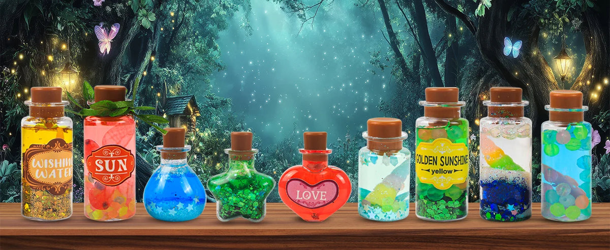 DIY Fairy Magical Potions Kit Horror Halloween Christmas Gifts Witches' Magical Color Changing Freezing Potions Art Craft Kit
