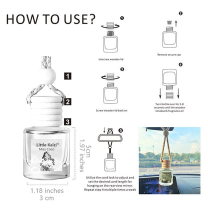 Little kaizi Scented Car Air Freshener - Long Lasting Car Diffuser - Last 60+ Days