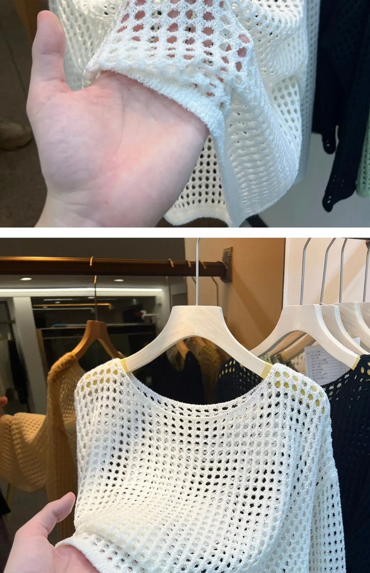 2025 Mesh Vintage Harajuku Long Sleeve Women Sweater Korean Spring Summer Knitwear Soft Thin Tops Chic Solid Femme Sweater