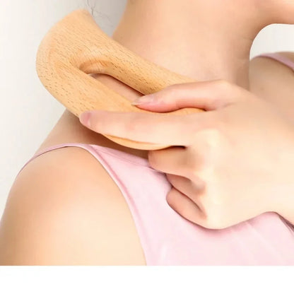 Natural Wooden Cellulite Massager Full Body Gua Sha Tool for Muscle Scraping And Back Massage - Wood Care