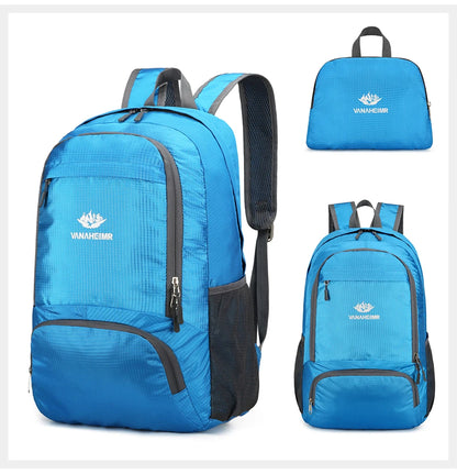 23L Packable Backpack Foldable Ultra Light Outdoor Duffle Bag Big Folding Knapsack Hiking Travel Rucksack Mountaineering Daypack