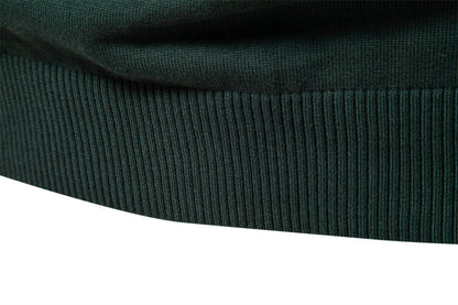 AIOPESON Mens Mock Neck Cotton Pullover Knit Sweaters Casual Business Strip Ribbed Turtleneck Sweaters for Men