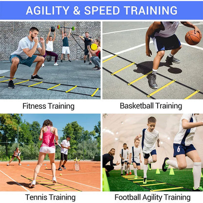 Agility Training Ladder for Kids, Speed Footwork Drill, Soccer Fitness & Coordination Workout Tool