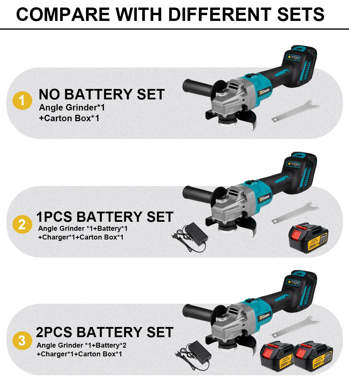 125mm 7 Gears Brushless Angle Grinder Polishing Cutting Machine Electric Angle Grinder Power Tool for Makita 18V Battery Pins