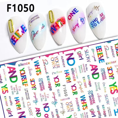 1PCS Marbled Nail Sticker 3D Abstract Lines Sticker Nail Art Supplies Nail Decals Y2K Laser Butterfly Ladies Nail Art Decoration