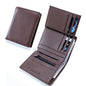 Mens Wallet Genuine Leather RFID Blocking Vintage Vertical Short Credit Card Holder Coin Purse Money Bag Slim Travel Gift