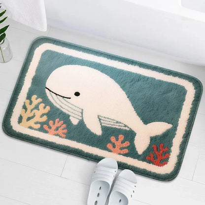 Turtle Bathroom Anti Slip Floor Mat Household Absorbent Foot Mat Mat Bathroom Small Carpet Soft and Comfortable Home Decorative