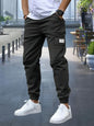 Men's Cargo Pants Sweatpants Outdoor Bunched Long Trousers  Casual Autumn Multi-Pocket Durable Workwear Male Trousers