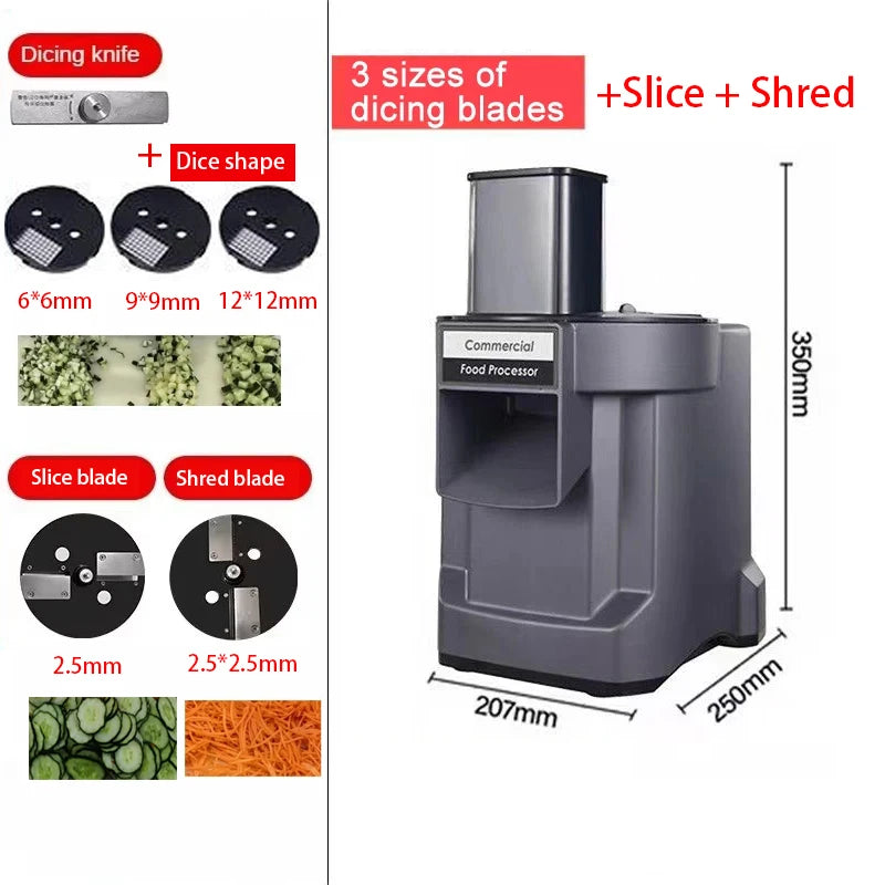 Commercial Vegetable Cutting Machine Automatic Vegetable Carrot Potato Chopper Slice Shred And Diced Quickly Cut Vegetables