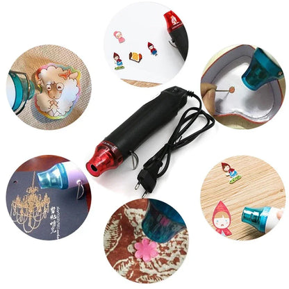 220/110V Hot Air Gun DIY Tool Heat Electric Power Tool Mini Soldering Temperature Crafts Blower with Supporting Seat Shrink