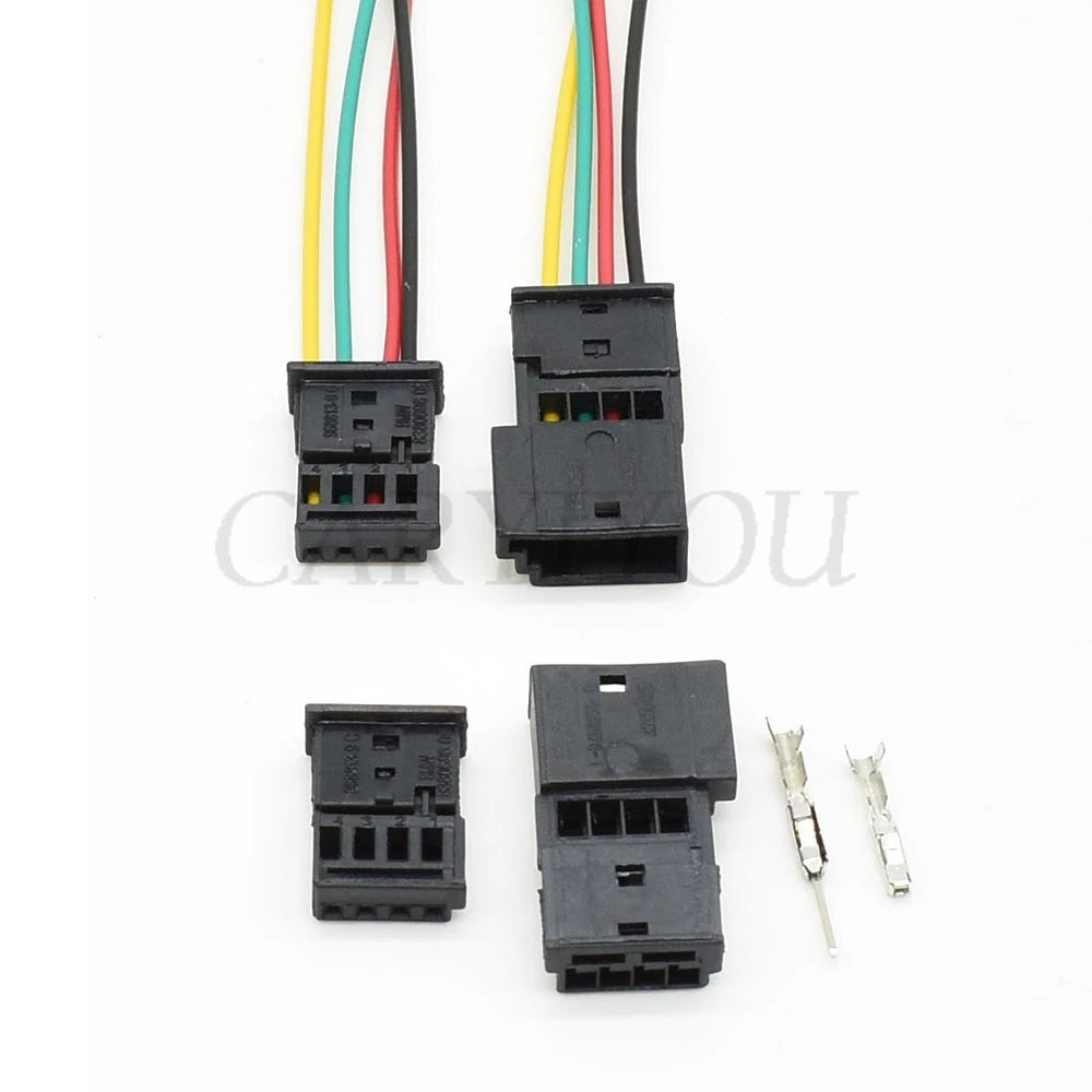 1 Set 4 Pin Automotive Connector Car Ambient Light Door Light Wire Harness Plug 968813-9 838069609 0-1452576-1 968813-1