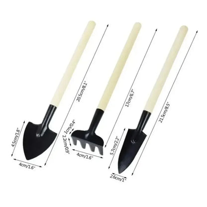 3Pcs Mini Garden Tools Set for Indoor Plants Cactus Vegetables Digging Weeding Flower Pot Small Plants Gardening Kit