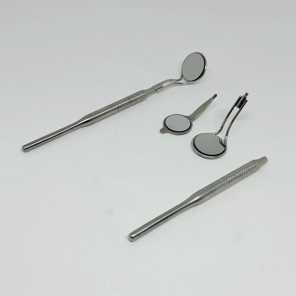 DENILK 1 pc Dental Mouth Mirror With Handle Anti-Fog Rhodium Double Sided Oral Mirrors  Reflectors Reuse Oral Mirror Handle