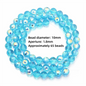 6/8/10mm Sizes Faceted Glass Beads Pink Blue Plating Clear Crystal Earth Beads 96-faceted Faceted Cut Style Jewelry Making Beads