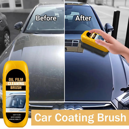 Car Windshield Oil Film Remover Crystal Clear Vision Glass Cleaner Brush For Front Interior Window Windshield Cleaning Care Tool