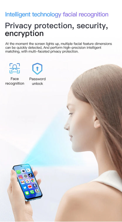 NEW SOYES XS19 3G Mini Smartphone Android 10.0 Dual SIM Standby 3.88Inch HD 2GB+16GB 2000mAh Nami Meatal Glass Bluetooth Face ID