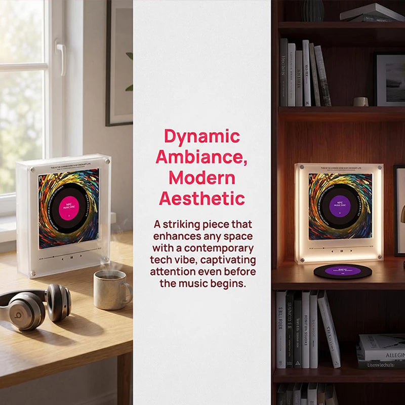 Customized NFC Sensing Song Player With Acrylic Built-in Speaker No Need For Mobile Phone To Customize Refrigerator Stickers