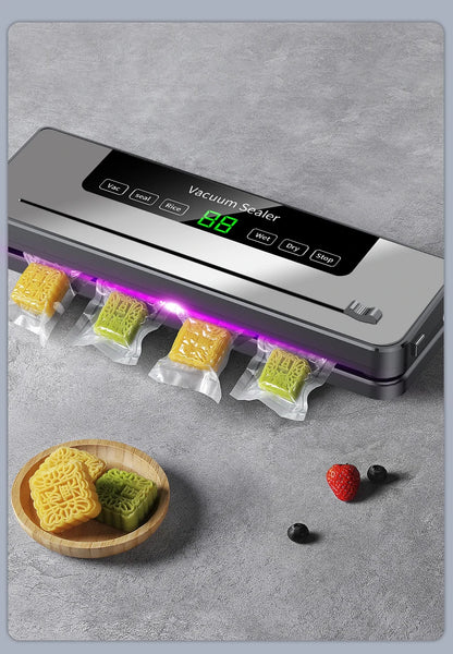 Electric Vacuum Sealer Machine Dry/Wet Food Packaging Vacuum Sealing Bags Food Storage Vacuum Packaging Machine for Kitchen