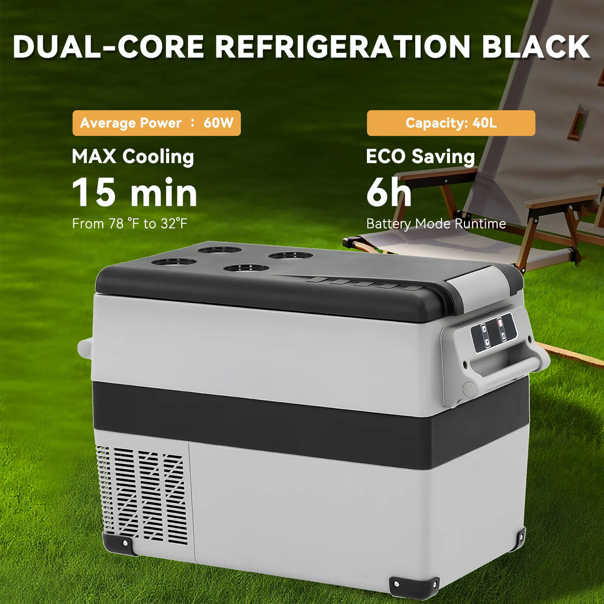 Podofo 35L 45L 55L Portable Car Compressor Refrigerator LED Display Low Noise 12V 24V DC Cooler For Outdoor Camping Travel