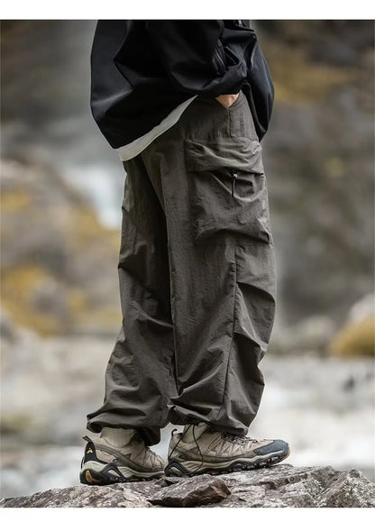 New Trendy New Men's Spring/Summer Breathable Outdoor Cargo Parachute Pants Leisure Hiking Mountaineering Water-resist Pants