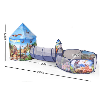 IMBABY Foldable Princess Tent with Tunnel, 3PC Kids Play Tent for Toddlers Girls, Indoor Outdoor Castle Playhouse for Baby Gifts