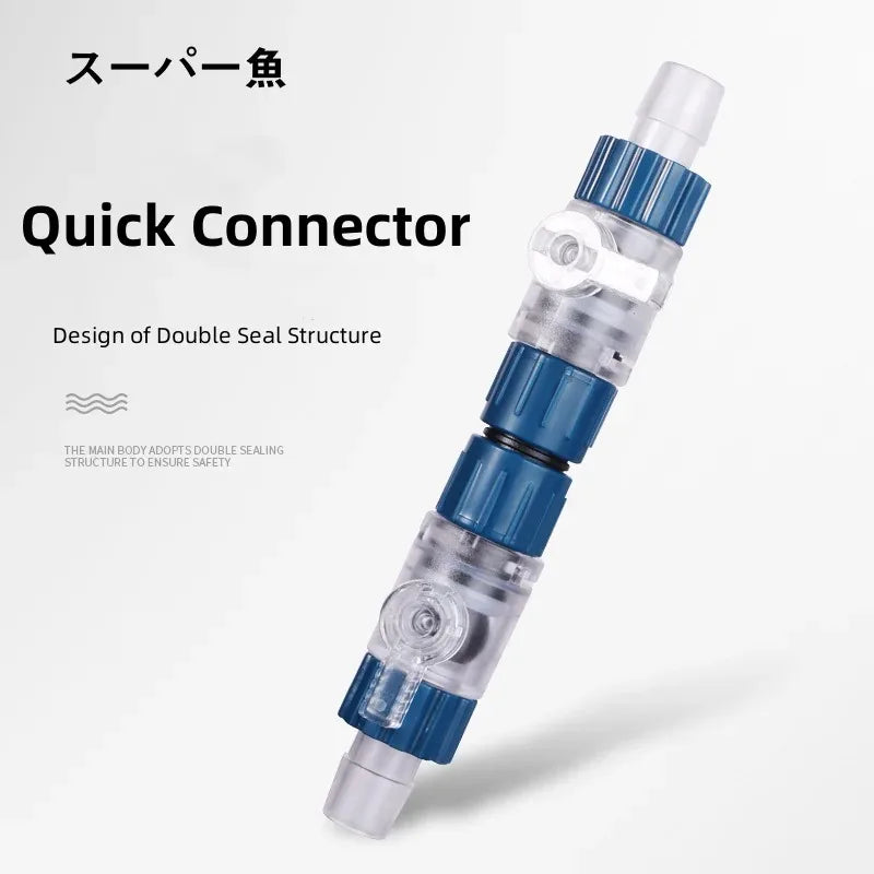 12/16mm Aquarium Water Control Valve Hose Double Tap Quick Release Connector Fish Tank Filter Barrel Replace Connector Acuarios