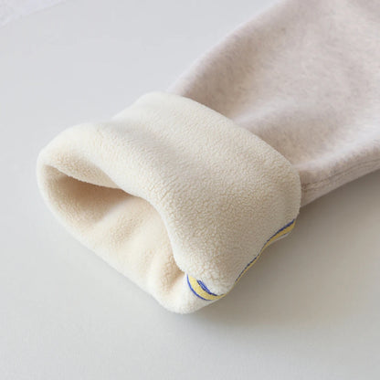 Women's Winter Leggings Ribbed Knitted Velvet Thermal Skinny Tights with Fleece Strech Cotton Beige Warm Leggings for Women 2025