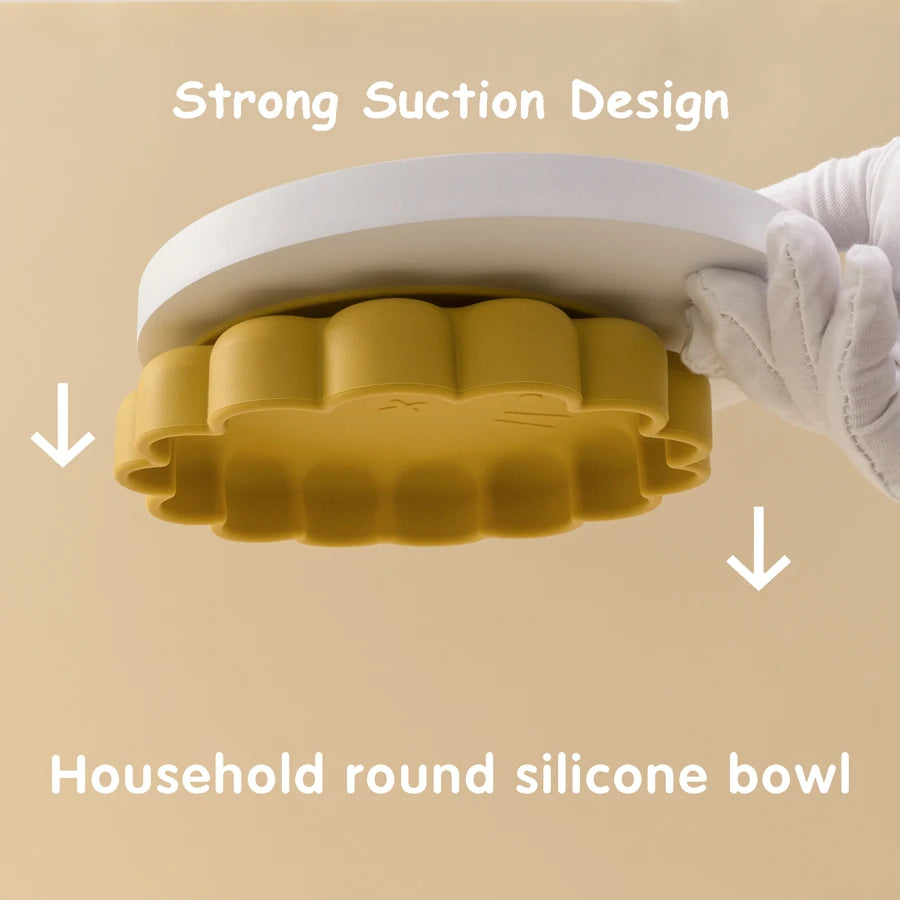 Mamaplan Silicone Baby Feeding Plate Kids Dining Plate Cartoon Dishes Waterproof Washable Toddler Feed Suction Plate Baby Stuff