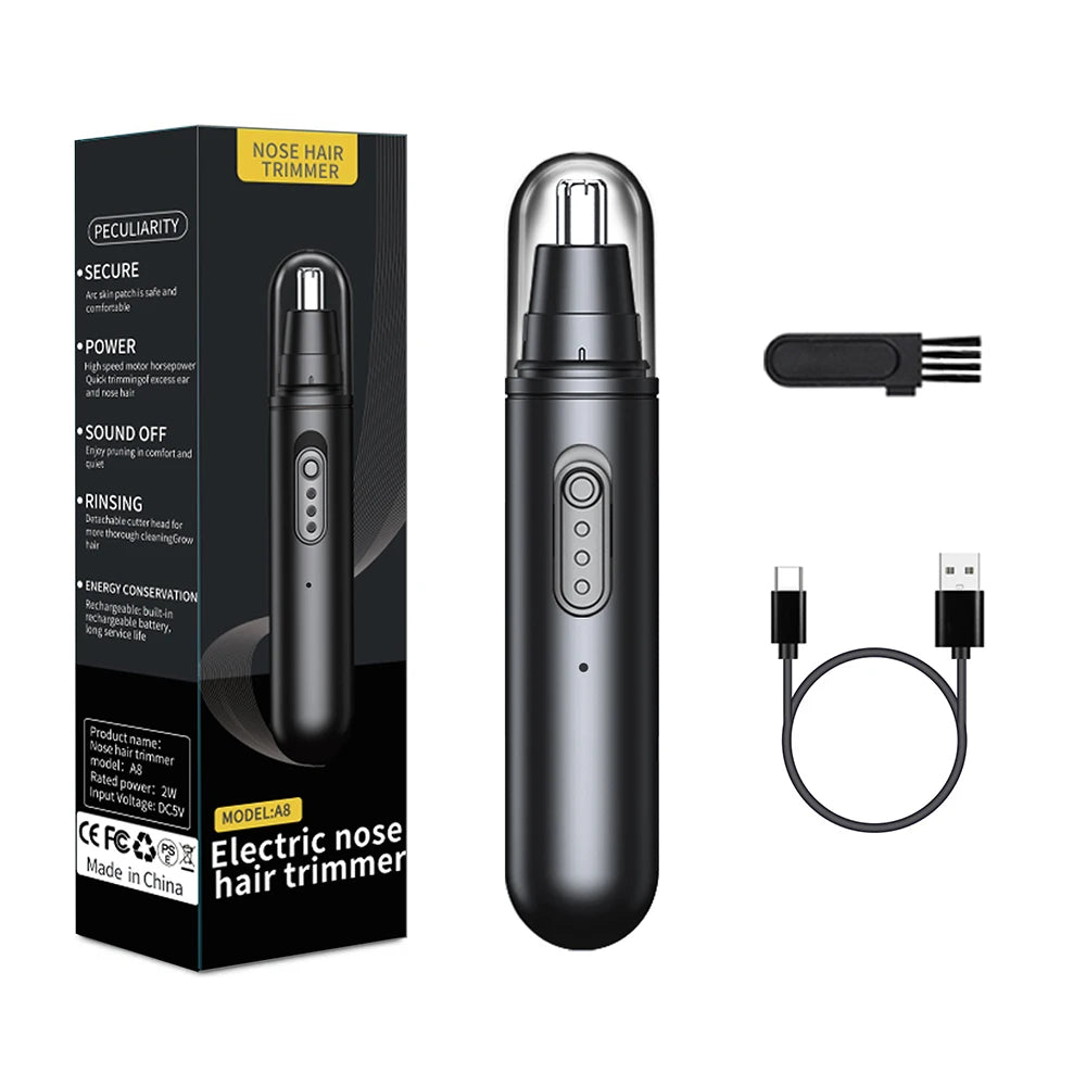 Electric Nose Hair Trimmer Portable Painless Clipper for Men And Women Waterproof Ear And Eyebrow Trimmer for Face Hair Clean