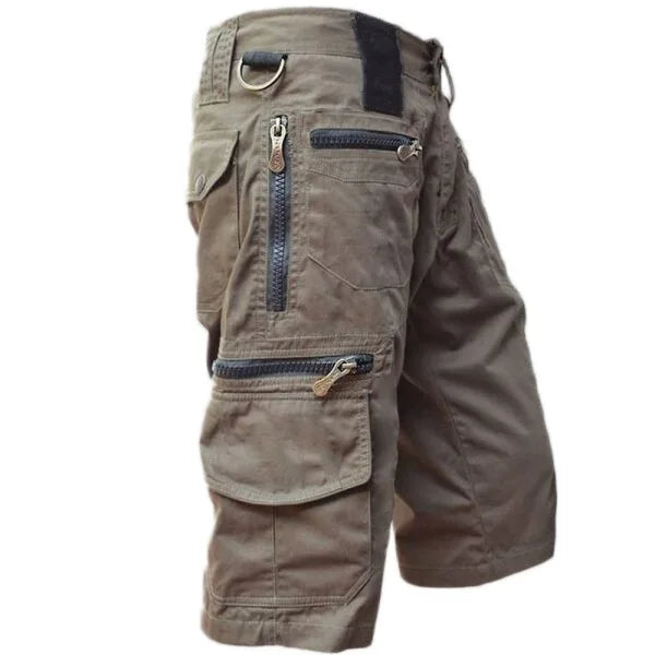 Men's Cotton Casual Cargo Shorts Summer New Loose Straight Oversized Workwear Shorts Multi Pockets Outdoor Short
