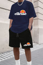 Men's Summer Casual and Fashionable Round Neck Short Sleeved T-shirt+shorts Breathable Sports Set Two-piece Set