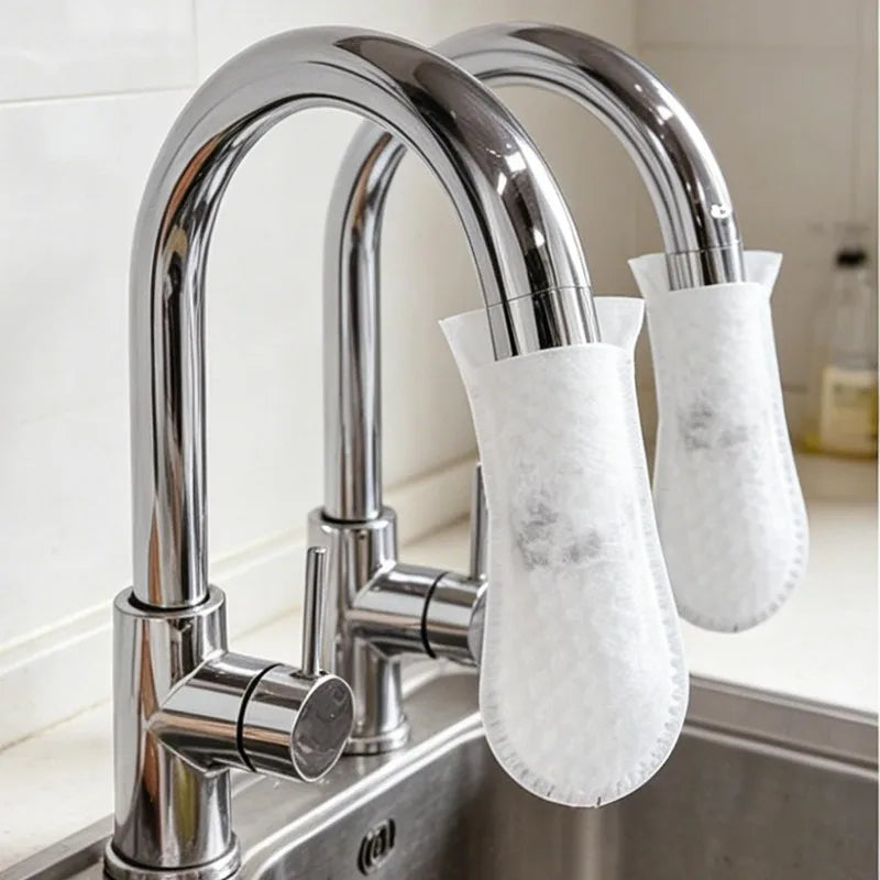 50-500pcs Universal Faucet Filter Non-woven Fabric Faucet Filter Bags Tap Water Filter Bag Water Rust Removal Protects Faucets