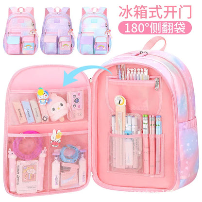 3pcs/set Kids School Backpack for Girls with Lunch Box Pencil Case Set Elementary Primary Middle High College School Bookbags
