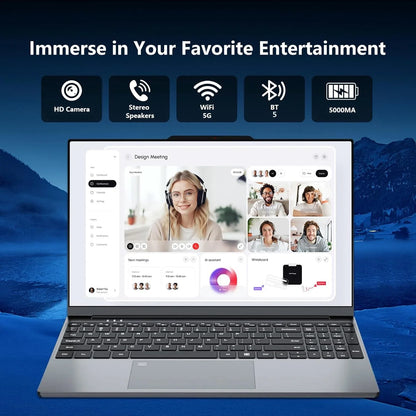 2026 New laptop 15.6 Inch Windows 11 Intel Core i9 9900 16GB RAM 1TB 2TB SSD Fingerprint Unlock Study Office Pc Gaming Laptops