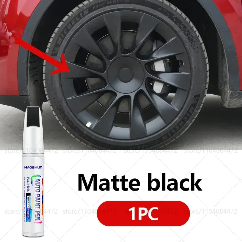 For 2012-2025 Tesla Model 3 Y X S Car Paint repair pen Car touch up pen Black white Tesla wheel paint Repair Agent Paint Repair