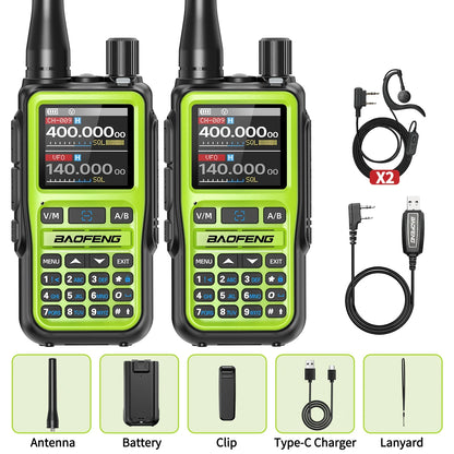 BAOFENG UV-5R Mini Walkie Talkie Multi Band Bluetooth Programming Wireless Copy Frequency 999CH Type-C Long Range Two Way Radio