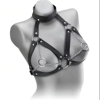 Women's Sensual Leather Body Harness Gothic Fetish Lingerie BDSM Restraint Straps Adult Sex Accessory