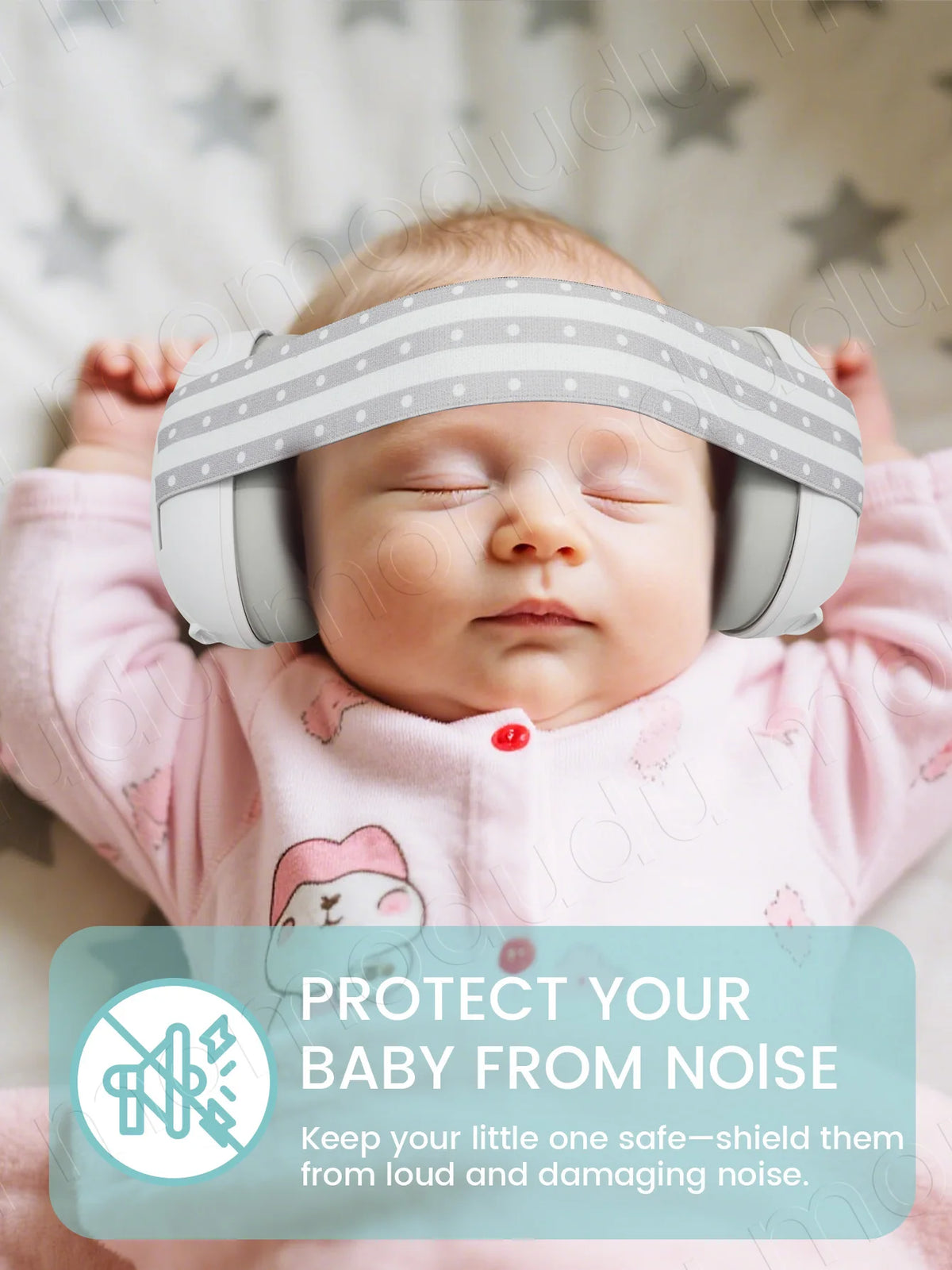 1PC Baby Earmuffs Noise Cancelling Infant Ear Protection Headphones with Adjustable Headband , Ideal for Travel, Airplane, Sleep