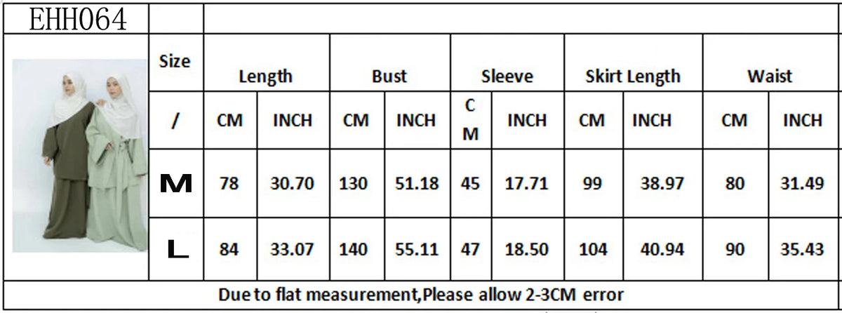 Nida Co Ord Set Kimono with Straps Skirt Ramadan Eid Islamic Cloting 2 Piece Sets Muslim Women Modest Dresses Ensembles Musulman