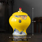 Human Cremation Urns for Ashes, Memorial Ash Holder, Keepsake Souvenirs Gift, Chinese-Style Leaf Ceramic Storage Decoration