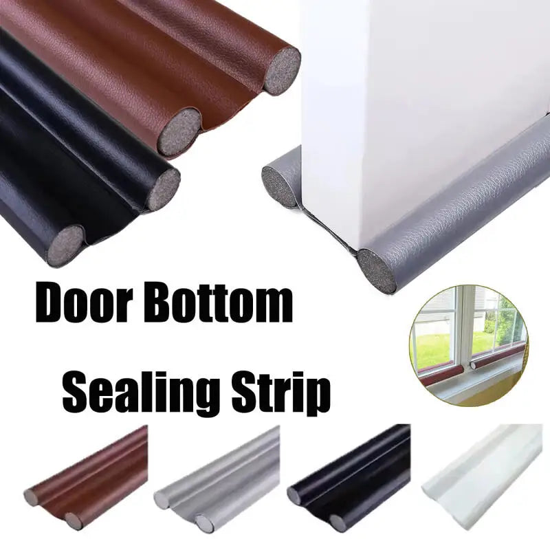 Windproof Seal Strip Draught Excluder Stopper Door Bottom Guard Double Protector Doorstop Dust-proof Blocker Sealer Soundproof