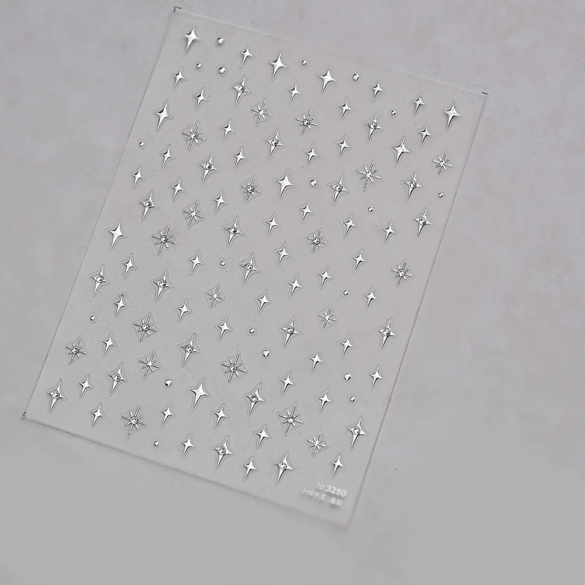 Simple Laser Bronzing Gold Silver Mini Star Rhinestone INS 5D Relief Self Adhesive Nail Art Decoration Sticker 3D Manicure Decal