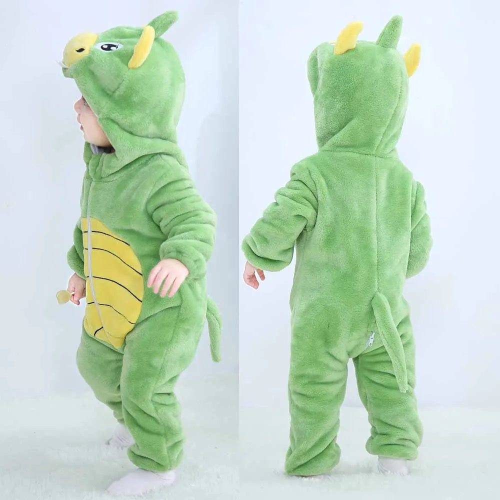 Baby Clothes Winter Pajamas Flannel Thermal Pijamas for Toddler Kids Boys Girls Squirrel Cow Onesies Infant Jumpsuit Pyjamas