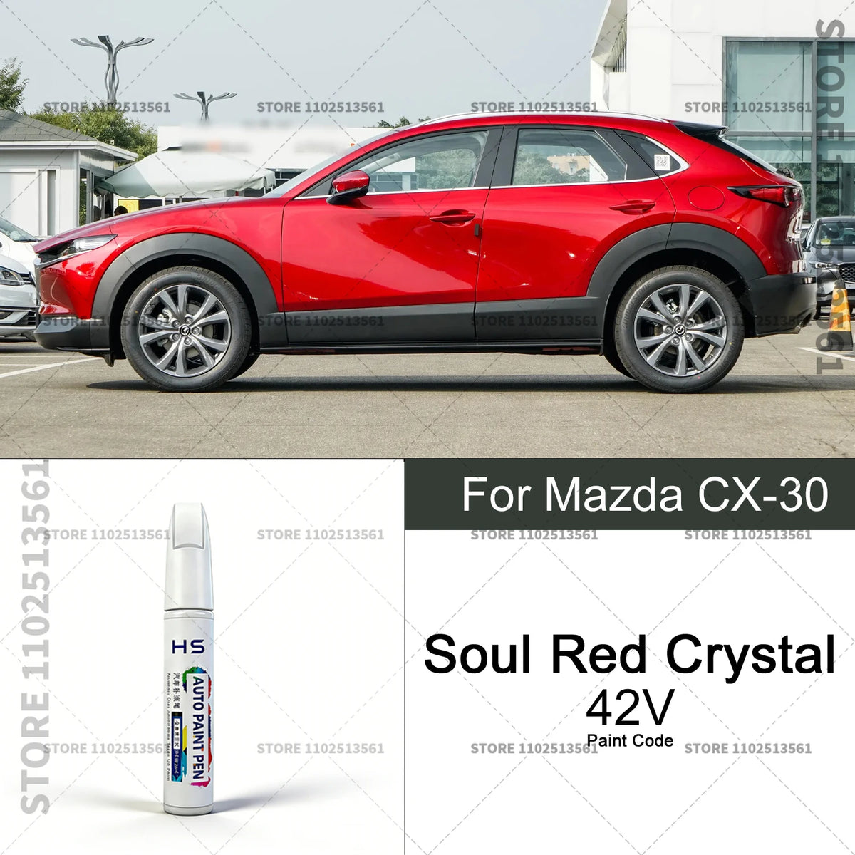 For 2019-2025 Mazda CX 30 Car Paint Repair Pen Touch Up Scratch Remover DIY Auto Accessories Blue White Red Polymetal Grey