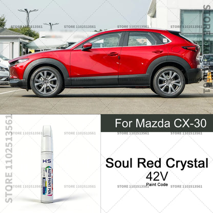 For 2019-2025 Mazda CX 30 Car Paint Repair Pen Touch Up Scratch Remover DIY Auto Accessories Blue White Red Polymetal Grey