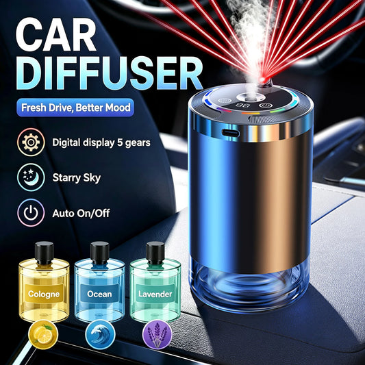 Car Air Freshener 5 Modes Car Diffuser Humidifier Smell Air Freshener Automatic Auto Scent Starry Sky Ceiling Ambient Light